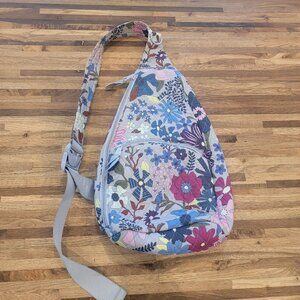 NWOT Vera Bradley Essential Sling Backpack Bengal Lily Purple Floral